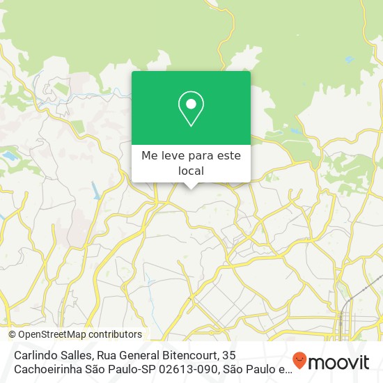 Carlindo Salles, Rua General Bitencourt, 35 Cachoeirinha São Paulo-SP 02613-090 mapa