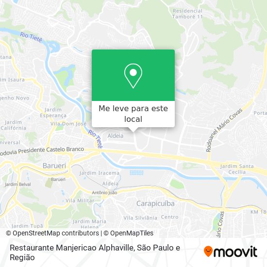 Restaurante Manjericao Alphaville mapa