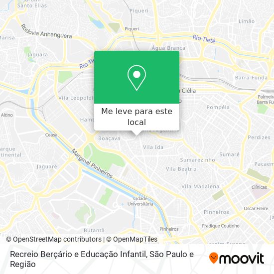 Recreio Berçário e Educação Infantil mapa