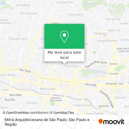 Mitra Arquidiocesana de São Paulo mapa