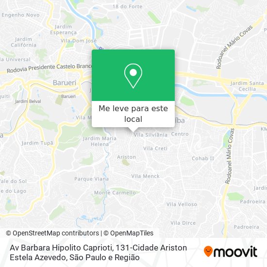 Av Barbara Hipolito Caprioti, 131-Cidade Ariston Estela Azevedo mapa