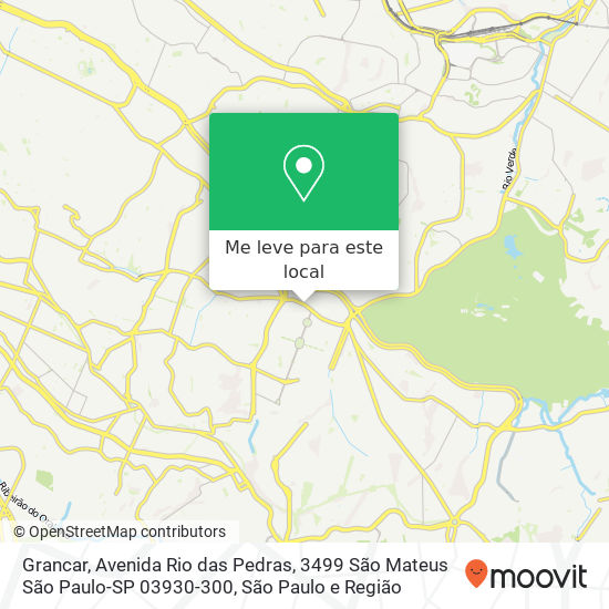 Grancar, Avenida Rio das Pedras, 3499 São Mateus São Paulo-SP 03930-300 mapa
