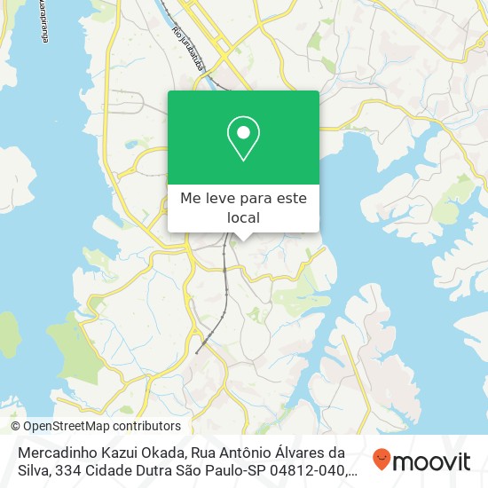 Mercadinho Kazui Okada, Rua Antônio Álvares da Silva, 334 Cidade Dutra São Paulo-SP 04812-040 mapa