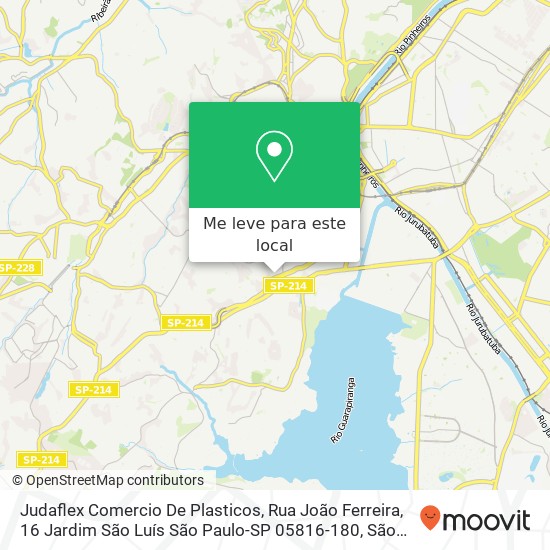 Judaflex Comercio De Plasticos, Rua João Ferreira, 16 Jardim São Luís São Paulo-SP 05816-180 mapa