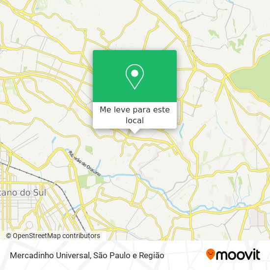 Mercadinho Universal mapa