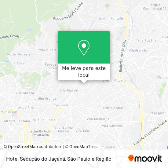 Hotel Sedução do Jaçanã mapa