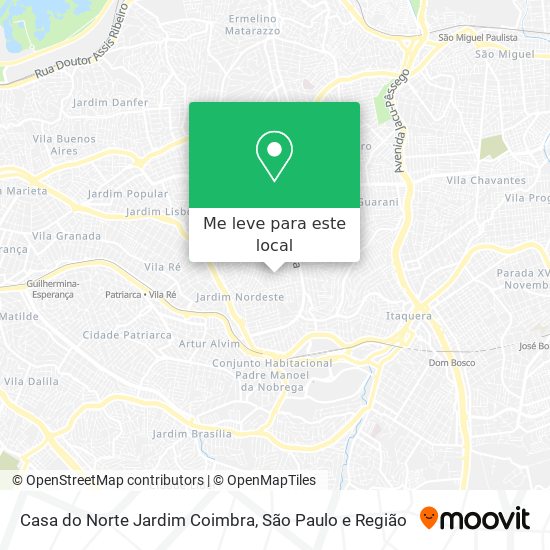Casa do Norte Jardim Coimbra mapa