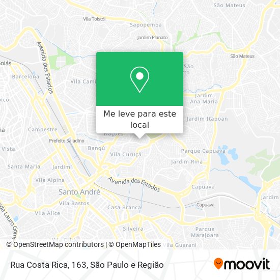 Rua Costa Rica, 163 mapa