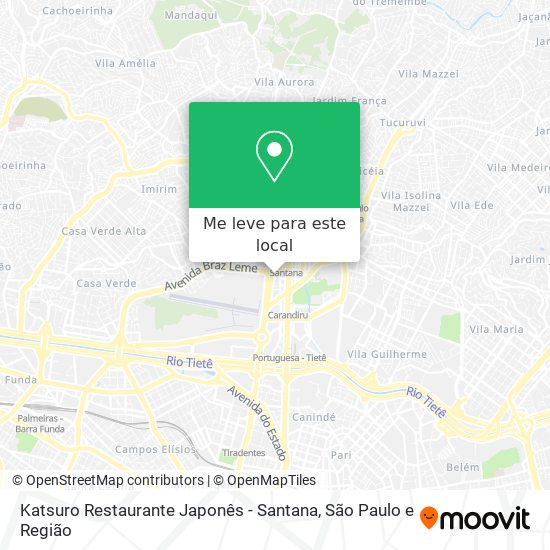 Katsuro Restaurante Japonês - Santana mapa
