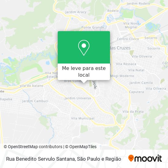 Rua Benedito Servulo Santana mapa
