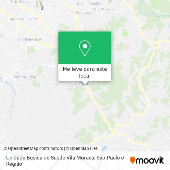 Unidade Básica de Saudé Vila Moraes mapa