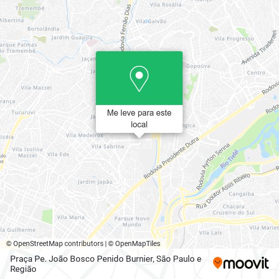 Praça Pe. João Bosco Penido Burnier mapa