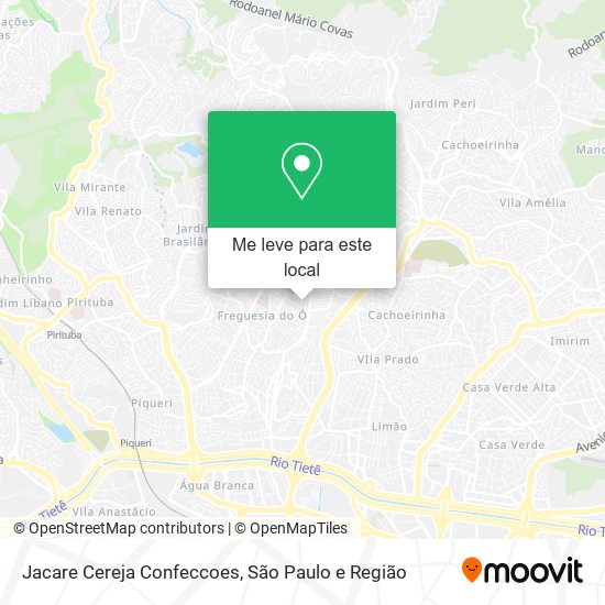 Jacare Cereja Confeccoes mapa