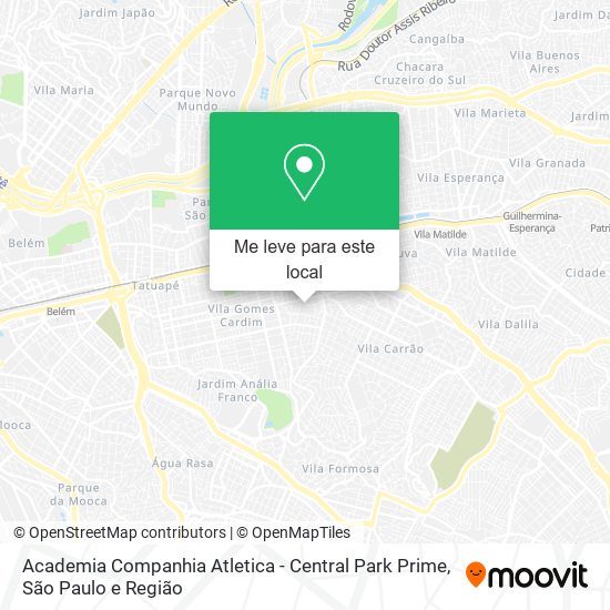 Academia Companhia Atletica - Central Park Prime mapa