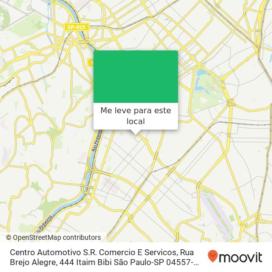 Centro Automotivo S.R. Comercio E Servicos, Rua Brejo Alegre, 444 Itaim Bibi São Paulo-SP 04557-051 mapa