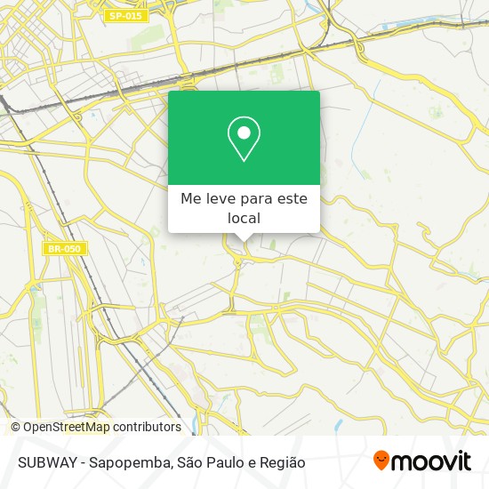 SUBWAY - Sapopemba mapa