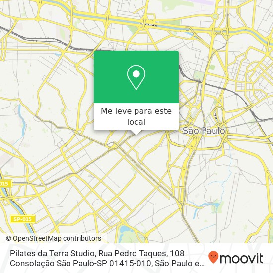 Pilates da Terra Studio, Rua Pedro Taques, 108 Consolação São Paulo-SP 01415-010 mapa