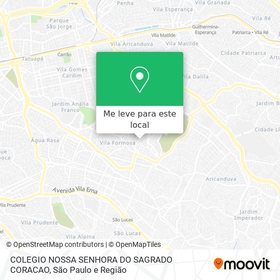COLEGIO NOSSA SENHORA DO SAGRADO CORACAO mapa