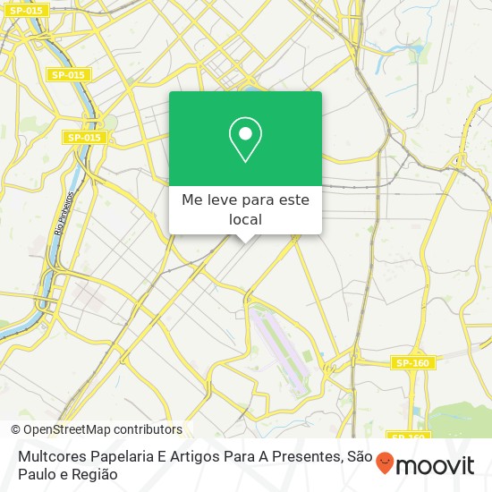 Multcores Papelaria E Artigos Para A Presentes, Avenida Jurucê, 386 Moema São Paulo-SP 04080-011 mapa