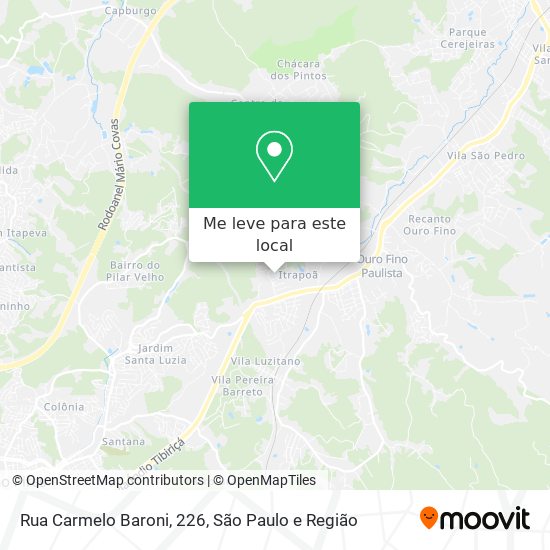 Rua Carmelo Baroni, 226 mapa