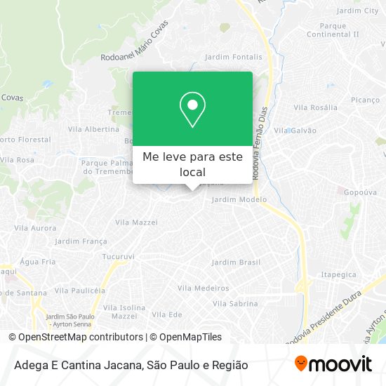 Adega E Cantina Jacana mapa