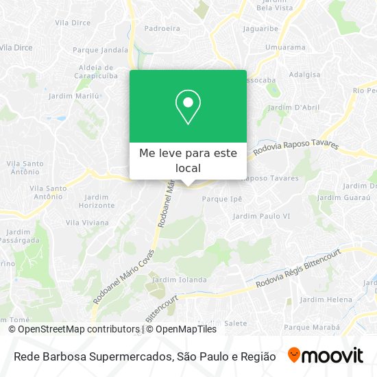 Rede Barbosa Supermercados mapa
