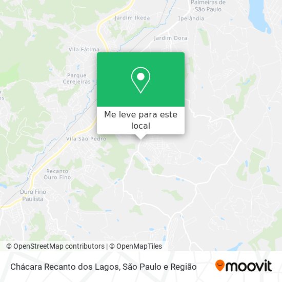 Chácara Recanto dos Lagos mapa