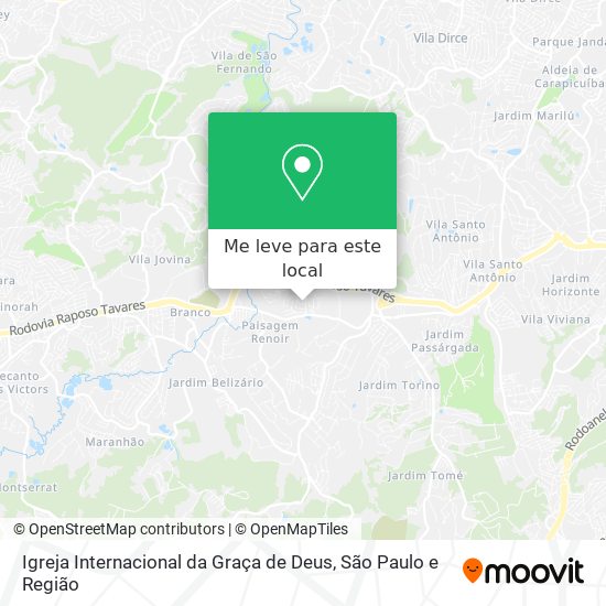 Igreja Internacional da Graça de Deus mapa