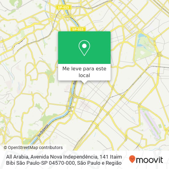 All Arabia, Avenida Nova Independência, 141 Itaim Bibi São Paulo-SP 04570-000 mapa