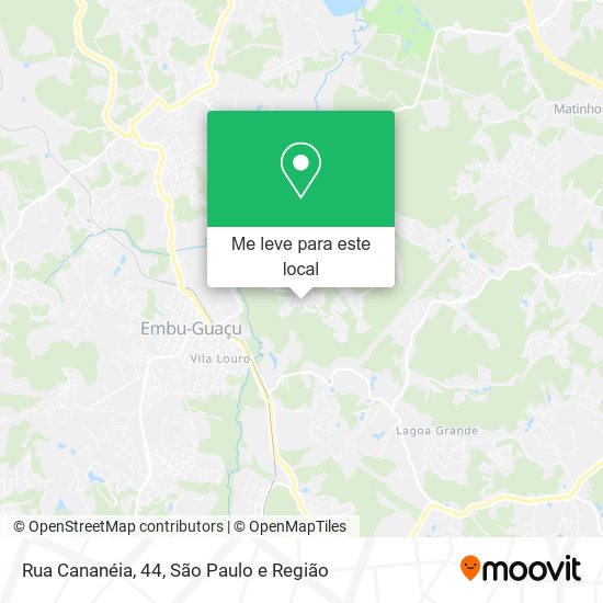 Rua Cananéia, 44 mapa