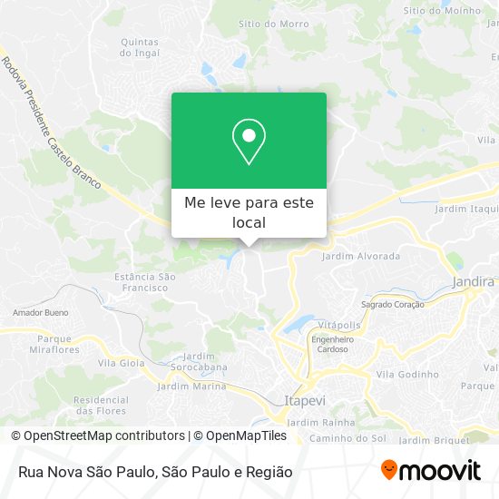 Rua Nova São Paulo mapa
