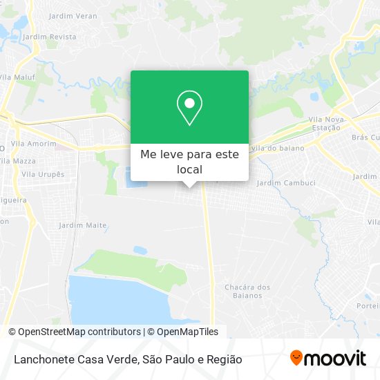 Lanchonete Casa Verde mapa