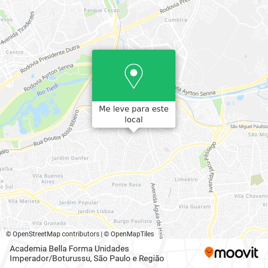 Academia Bella Forma Unidades Imperador / Boturussu mapa