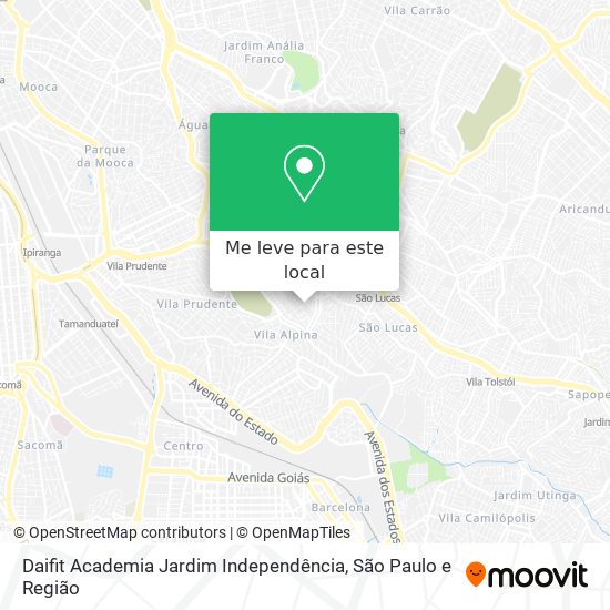 Daifit Academia Jardim Independência mapa