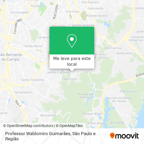 Professor Waldomiro Guimarães mapa