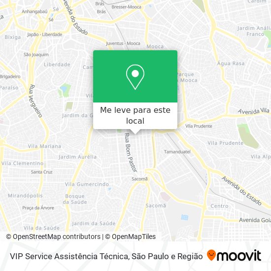 VIP Service Assistência Técnica mapa