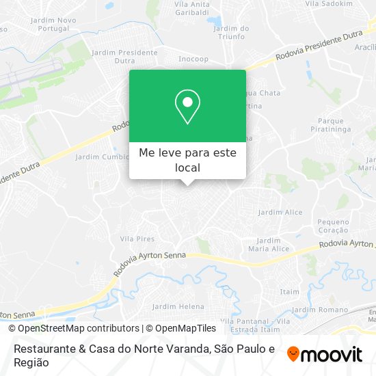 Restaurante & Casa do Norte Varanda mapa