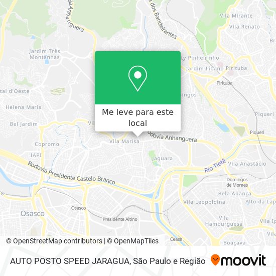 AUTO POSTO SPEED JARAGUA mapa