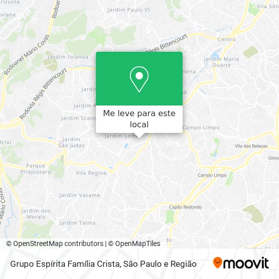 Grupo Espírita Família Crista mapa
