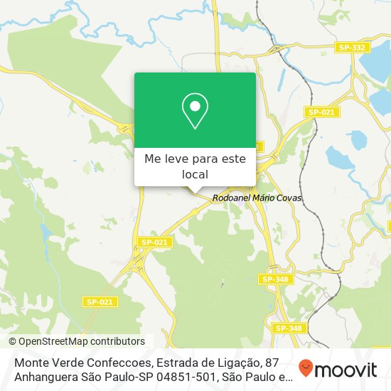 Monte Verde Confeccoes, Estrada de Ligação, 87 Anhanguera São Paulo-SP 04851-501 mapa