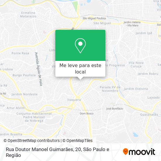 Rua Doutor Manoel Guimarães, 20 mapa