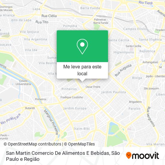 San Martin Comercio De Alimentos E Bebidas mapa