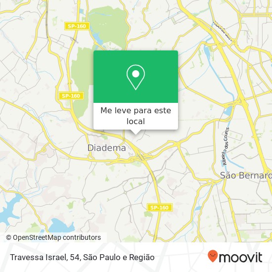 Travessa Israel, 54, Canhema Diadema-SP mapa