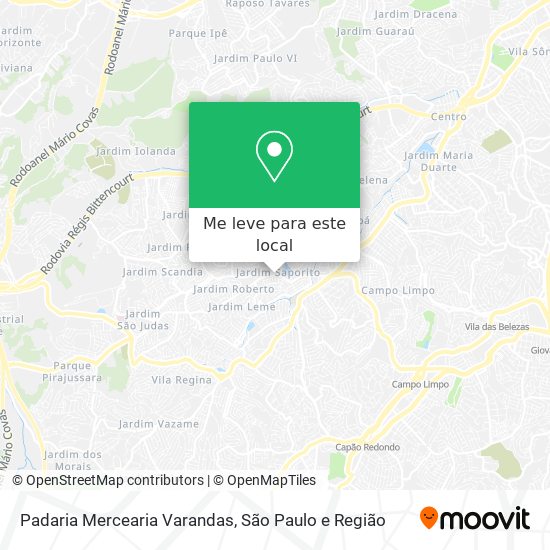 Padaria Mercearia Varandas mapa