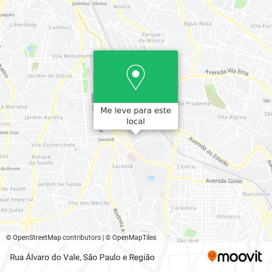 Rua Álvaro do Vale mapa