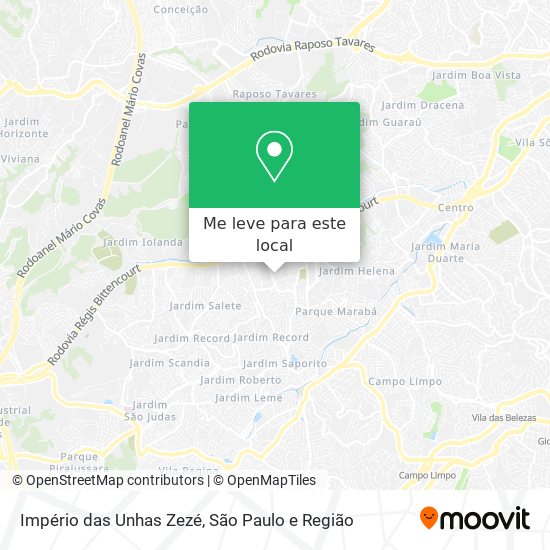 Império das Unhas Zezé mapa