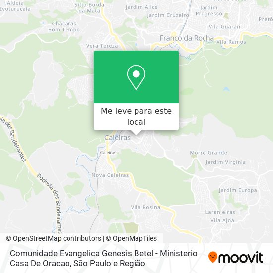 Comunidade Evangelica Genesis Betel - Ministerio Casa De Oracao mapa