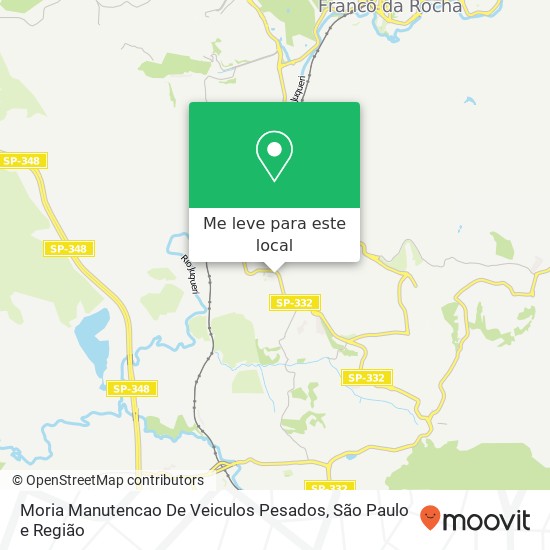Moria Manutencao De Veiculos Pesados, Rua Ursulina Polon de Morais, 594 Nova Caieiras Caieiras-SP 07700-000 mapa