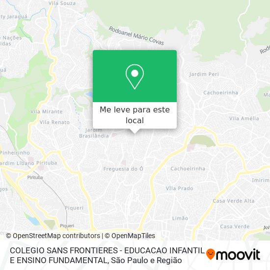 COLEGIO SANS FRONTIERES - EDUCACAO INFANTIL E ENSINO FUNDAMENTAL mapa