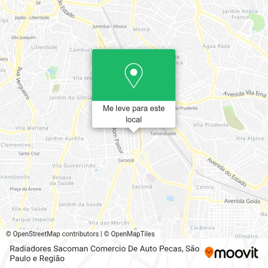 Radiadores Sacoman Comercio De Auto Pecas mapa